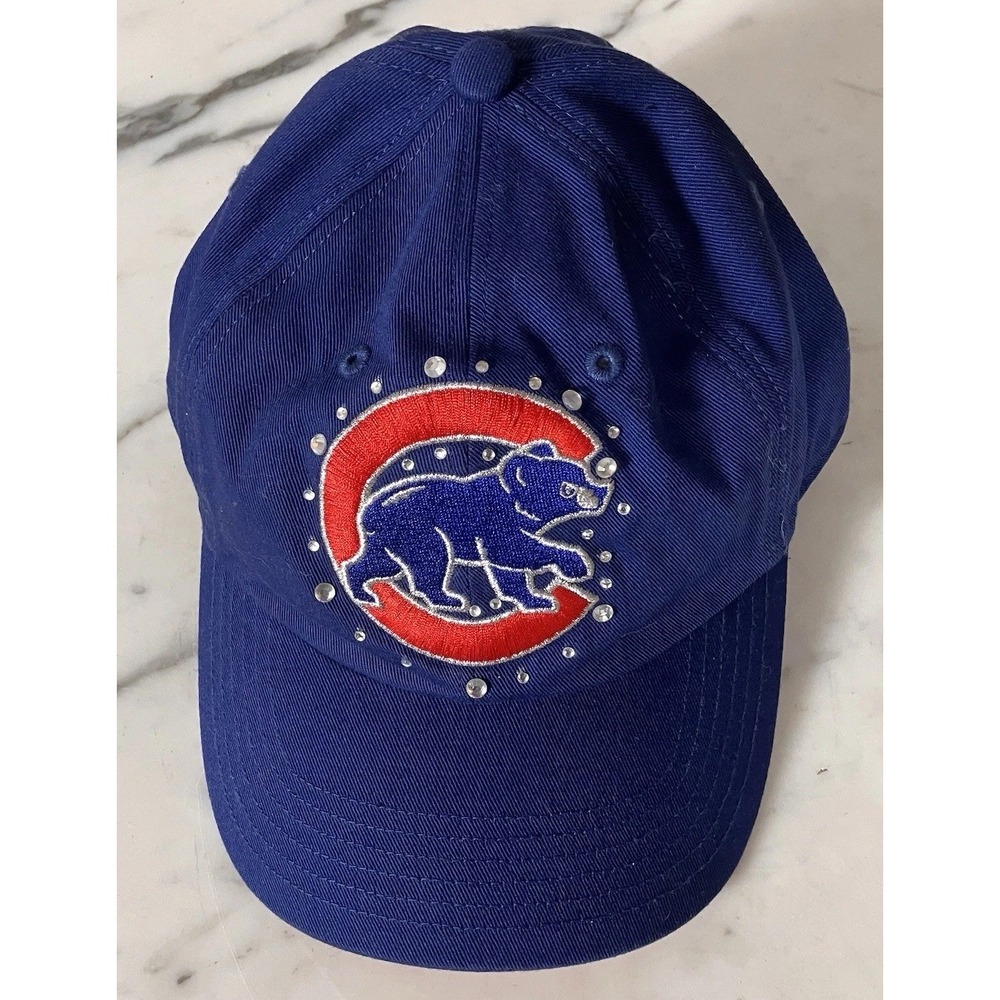 Victoria's Secret Pink Chicago Cubs Blue Genuine‎ Merch MLB Cap Hat Strap Back